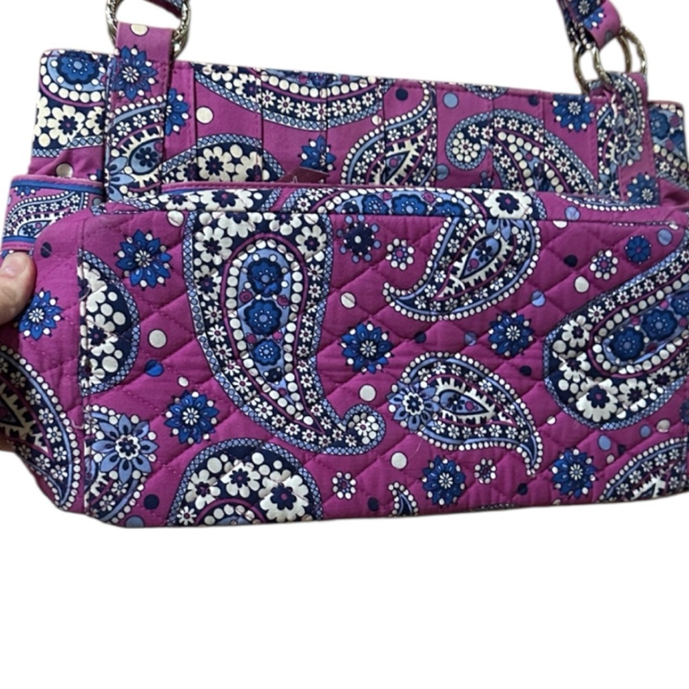 Vera Bradley Boysenberry Paisley Shoulder Bag, Retired Pattern - Picture 5 of 12